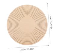 DECORNIJIA Wooden Round Pottery Tools Set with Concentric Circle Rail for Precise Mud Plate Forming DIY Ceramic Cutting and Printing Stable Guide for Pottery Schools and Studios