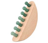 DECORNIJIA Wooden Scalp Massage Comb with Wide Jade Teeth Portable Head Massager Tool for Gentle Tension Relief and Relaxation Non Slip Grip Multi Area Use for Hair and Skin Care