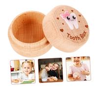 DECORNIJIA Wooden Tooth Box for Compact Tooth Storage Keepsake Organizer Modern Minimalist Design for Boys
