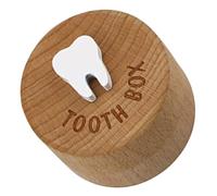 DECORNIJIA Wooden Tooth Holder Box for Teeth Storage Vibrant Keepsake Box with Large Capacity and Construction Long Term Preservation for Boys and Nursery Decor