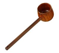 DECORNIJIA Wooden Water Dipper Long Handle Garden Water Ladle Kitchen Scoop for Wine Serving Lightweight Wood Ladle Spoon with Pouring Lip for Fluid Transfer Multipurpose Scoop for Cooking