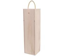 DECORNIJIA Wooden Wine Packing Box with Rope Handle Single Bottle Wine Carrier Case and Wrapping Suitable for Birthday and Father's Day