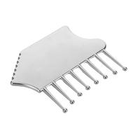 DECORNIJIA Zinc Alloy Gua Sha Body Tool with Ergonomic Curved Massage Heads for Scalp Face Neck Legs Portable Metal Scraping Comb for Stress Relief and Body Sculpting Massage