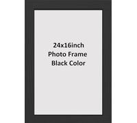 DECORO 24x16 inch Black Frame, Black Wood Finish, Picture Poster Frame, Portrait, Landscape Display Rectangle 61 X 41cm Frame (Black Photo Frame)