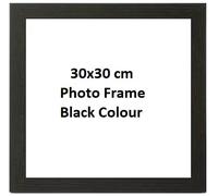 DECORO 30x30 cm Black Photo Frame Square | 300x300 mm Poster Frame | Wooden Photo Frame | Black Picture Frames 30x30cm