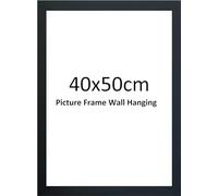 DECORO 40x50cm Black Colour Photo Frame, 50x40cm/40x50cm Picture Size Frame, Poster frame Wall Hangings Decore (BLACK, 40X50 CM)