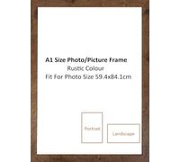 DECORO A1 Size Rustic Photo Frame - A1 Poster Frame Wall Mount with both Landscape and Portrait Display