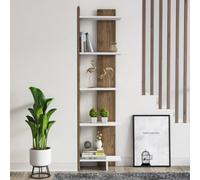 Decorotika Alice Corner Bookcase White & Walnut