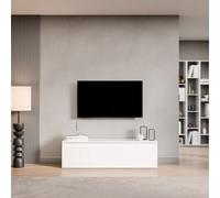 Decorotika Amsterdam Moduler Modern Tv Unit Wall Mount Customizable Layout High Gloss White
