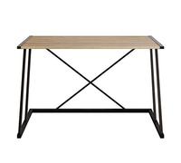 DECOROTIKA Anemon 120 cm Wide Computer Desk Writing Desk Space Saver for Home Office (Black & Walnut)