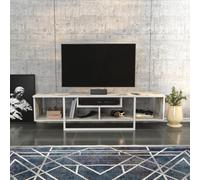 Decorotika Astona Tv Stand Tv Unit For Tvs Up To 65 Inch White Marbel Effect And White