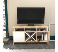 Decorotika Auburn Tv Stand Tv Unit For Tv's Up To 47 Inch Oak And White