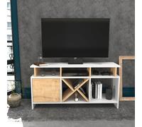 Decorotika Auburn Tv Stand Tv Unit For Tv's Up To 47 Inch White And Oak