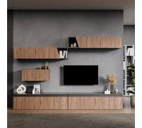 Decorotika Bristol Moduler Modern Tv Unit Wall Mount Customizable Layout Black Alina