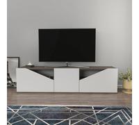 Decorotika Carson Tv Stand Tv Unit For Tv's Up To 72 Inch Wenge White