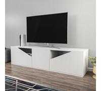 Decorotika Carson Tv Stand Tv Unit For Tv's Up To 72 Inch White