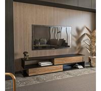Decorotika Cortez Modern Tv Stand Tv Unit for Tv's up to 72 inch in Black Decorotika Black