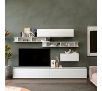 Decorotika Elche Moduler Modern Tv Unit Wall Mount High Gloss White