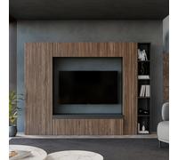 Decorotika Evora Moduler Modern Tv Unit Wall Mount Customizable Layout Black Alina