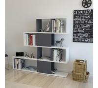 Decorotika Karlin 4-Tier Bookcase White & Anthracite