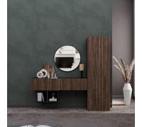 Decorotika Lecce Moduler Modern Tv Unit Wall Mount Customizable Layout Black Alina
