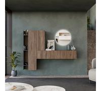 Decorotika Linz Moduler Modern Tv Unit Wall Mount Customizable Layout Black Alina