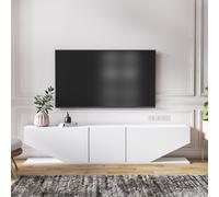 Decorotika Pearl TV Stand TV Unit for TVs up to 71 inch in White Decorotika White
