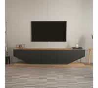 Decorotika Pearl Tv Stand Tv Unit For Tvs Up To 71 Inch Oud And Black