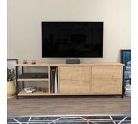 Decorotika Primrose Tv Stand Tv Unit For Tv's Up To 72 Inch Black And Oak