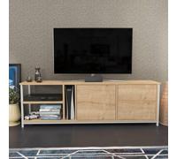 Decorotika Primrose TV Stand TV Unit for TV's up to 72 inch in Light Oak Decorotika Light Oak