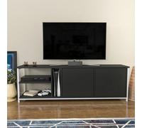 Decorotika Primrose Tv Stand Tv Unit For Tv's Up To 72 Inch White And Anthracite