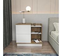 Decorotika Rena Nightstand Bedside Table With Shelves