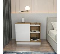 Decorotika Rena Nightstand Bedside Table With Shelves