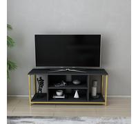 Decorotika Rinaldo Tv Stand Tv Unit For Tv's Up To 63 Inch Gold And Anthracite