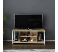 Decorotika Rinaldo Tv Stand Tv Unit For Tv's Up To 63 Inch White And Oak