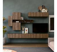 Decorotika Salamanca Moduler Modern Tv Unit Wall Mount Customizable Layout Black Alina