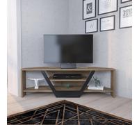 Decorotika Sares Corner TV Stand TV Unit for TVs up to 55 inch in Light Brown Decorotika Light Brown