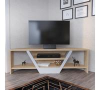 Decorotika Sares Corner TV Stand TV Unit for TVs up to 55 inch in Light Oak Decorotika Light Oak