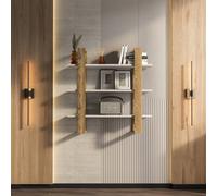 Decorotika Suno Modern Wall Shelf White Walnut