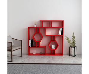Decorotika Tamara Bookcase Shelving Unit Red