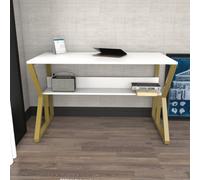 Decorotika Wake Study And Writing Desk Gold And White