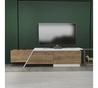 Decorotika Zonas Tv Stand Tv Unit For Tvs Up To 55 Inch Walnut And White