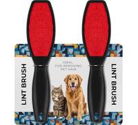 DecorRack 2 Pack Double-Sided Lint Brushes, Pet Hair Remover Brush for Clothes and Furniture, Remove Cat and Dog Fur from Fabric Carpet and Clothing, Lint Removal Brush, Portable, Reusable