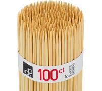 DecorRack 400 Pack Natural Bamboo Skewers 20 cm, Long Wooden Skewer Sticks for BBQ, Kebab, Grilling, Marshmallows, Smores, Fruits, Appetizers, Fondue, DIY Crafting, Barbecue Accessories (400 Pack)
