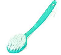 DecorRack Bath Brush with Bristles, Long Handle for Exfoliating Back, Body, and Feet, Bath and Shower Scrubber, Green (1 Pack)