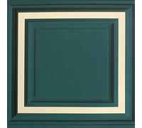 DecorSave Arthouse Stately Panel Emerald Wallpaper 296906 - Metallic Wood Wooden Panelling