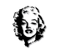 decorsfuk.co Marilyn Monroe Fridge sticker black self adhesive vinyl- A4 size - art decor/wall decor/kitchen decal