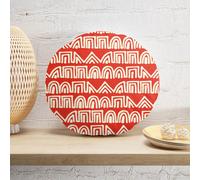 Decorsome Abstract Tribal Circles And Squares Pattern Round Cushion