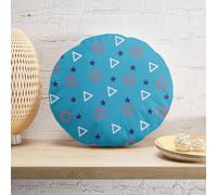 Decorsome Circles, Triangles And Stars Round Cushion