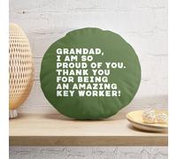 Decorsome Grandad, I Am So Proud Of You. Round Cushion